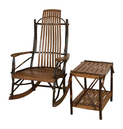 A&L FURNITURE AMISH BENTWOOD HICKORY ROCKING CHAIR 9-SLAT