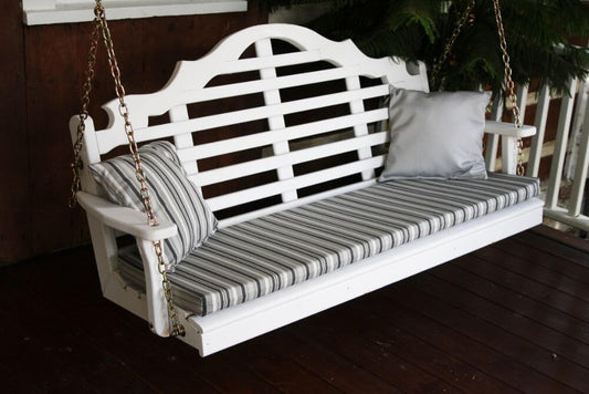 A&L Furniture Amish Porch Swing - Marlboro design - Yellow Pine wood - 4ft, 5ft, 6ft