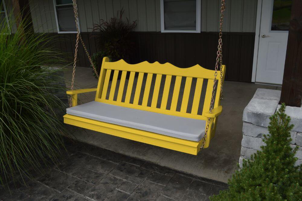 Amish A&L Furniture 5ft Royal Swing Pine Yellow