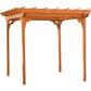 A&L Furniture 8x8 Cedar Pergola Kit Redwood Stain