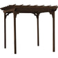 A&L Furniture 8x8 Cedar Pergola Kit Walnut Stain