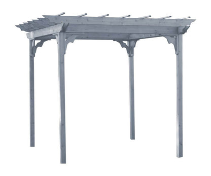 A&L Furniture 8x8 Cedar Pergola Kit Gray Stain