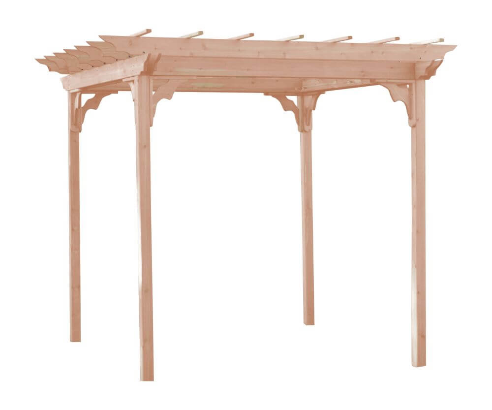 A&L Furniture 8x8 Cedar Pergola Kit Unfinished