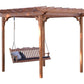 6' x 8' Cedar Pergola with Swing Hangers - Amish Made