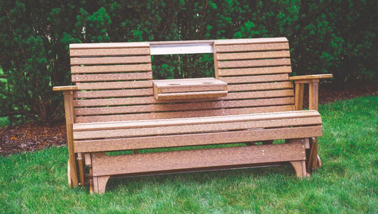 Amish Luxcraft 5ft  Rollback Poly Glider Bench
