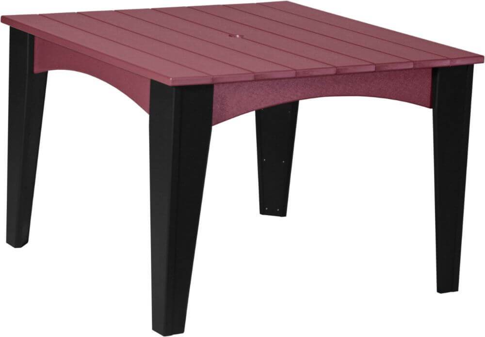 Luxcraft 44" Poly Island Square Dining Table (with umbrella hole)