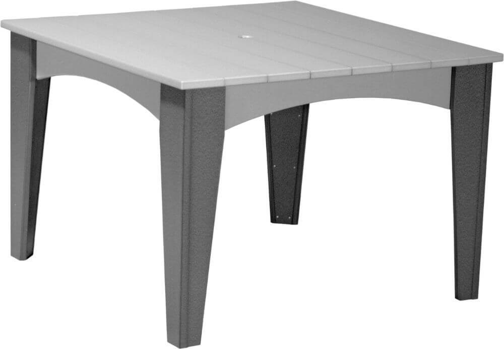 Luxcraft 44" Poly Island Square Dining Table (with umbrella hole)