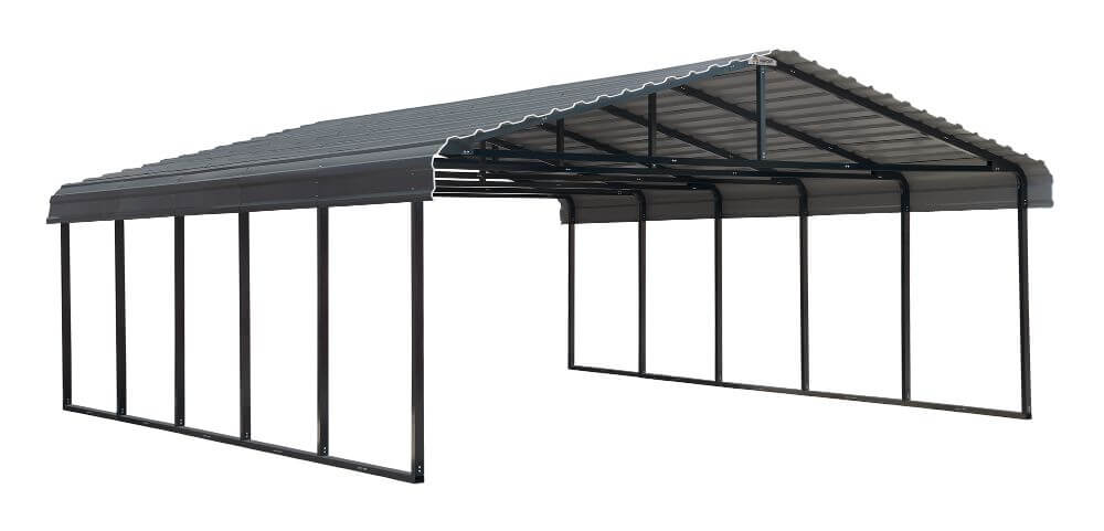 Arrow Carport Kit 20x24 Charcoal CPHC202407 
