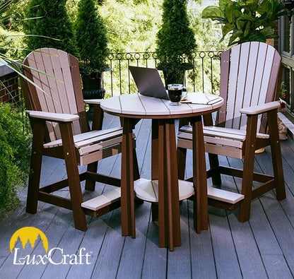 Luxcraft Poly Adirondack Balcony Chair - Counter Height with Footrest