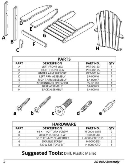 Breezesta Coastal Poly Adirondack Chair (Recycled Plastic)