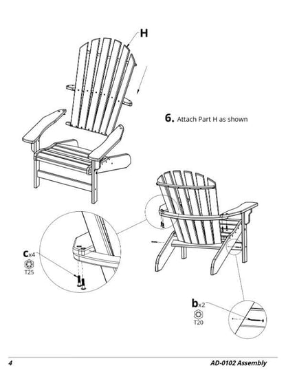 Breezesta Coastal Poly Adirondack Chair (Recycled Plastic)