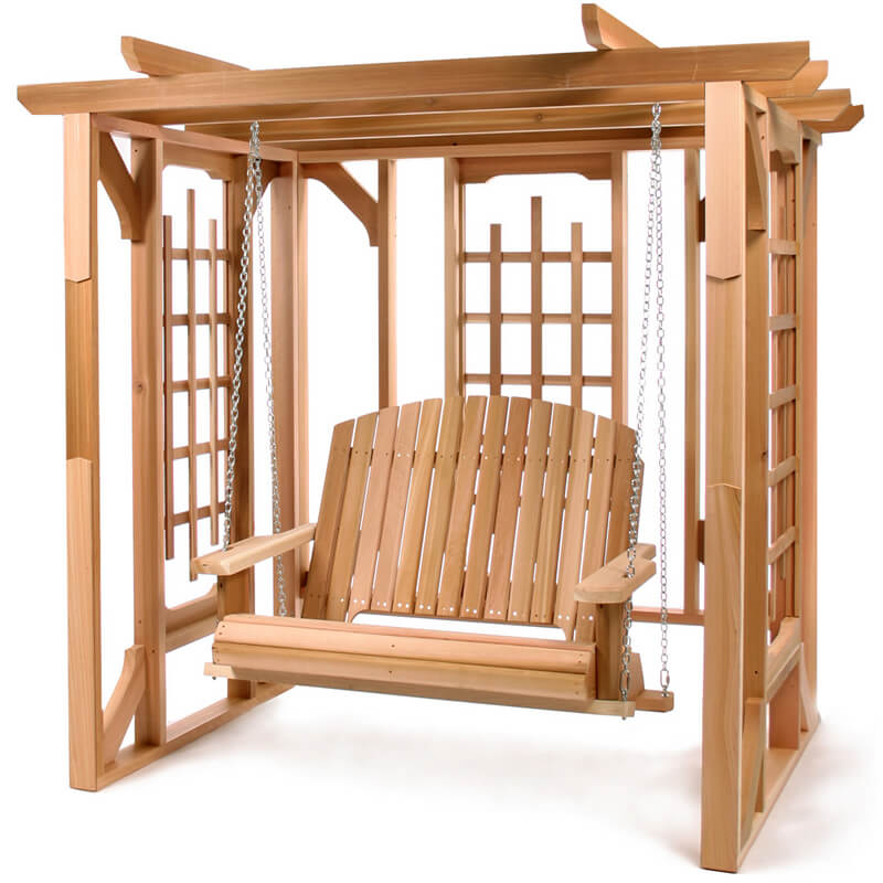 Cedar Pergola Swing Set 