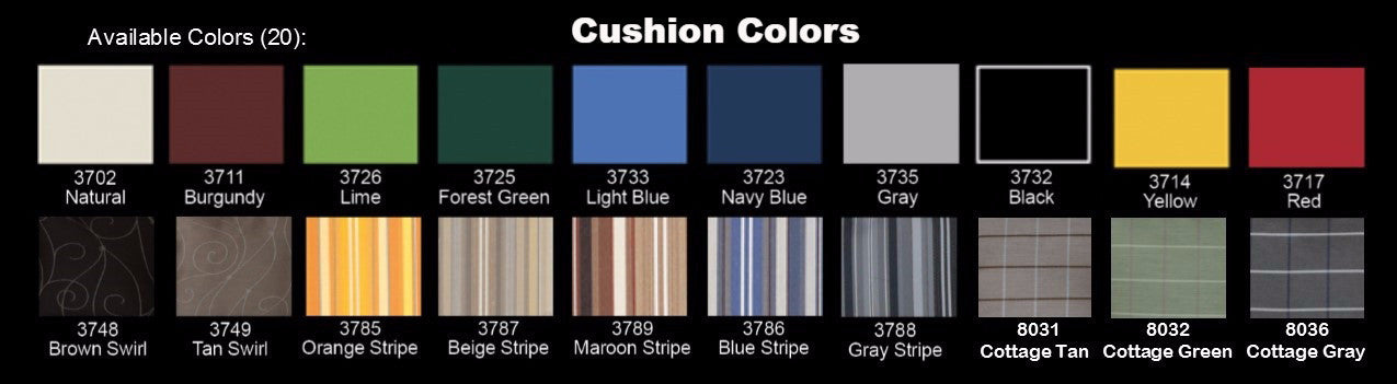 A&L Furniture Cushioin Pillow Fabric Options