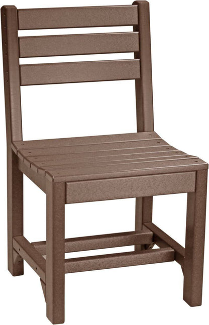 Amish Luxcraft Poly Island side chair (Chestnut Brown)