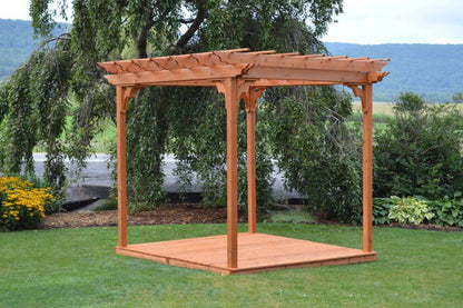 8' x 8' Wood Pergola Cedar with Deck and Swing Hangers