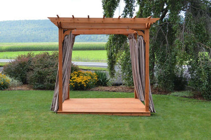 8' x 8' Wood Pergola Cedar with Deck and Swing Hangers