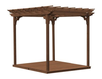 8' x 8' Wood Pergola Cedar with Deck and Swing Hangers