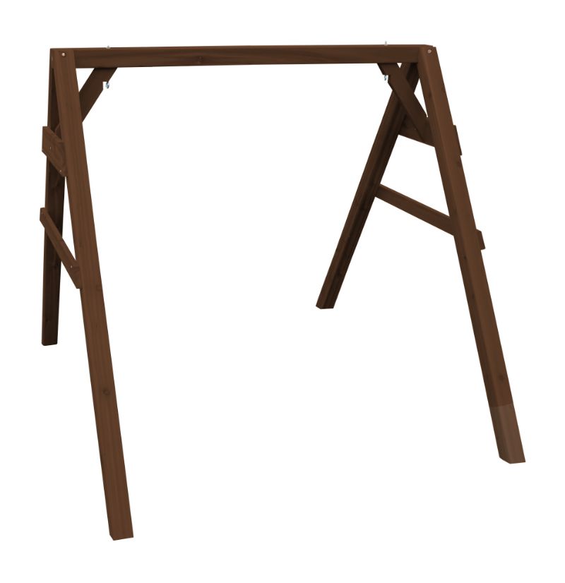 A&L Furniture 4x4 5ft A-Frame Cedar Swing Stand (Hangers Included)