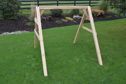 A&L Furniture 4x4 6ft A-Frame Cedar Swing Stand (Hangers Included)