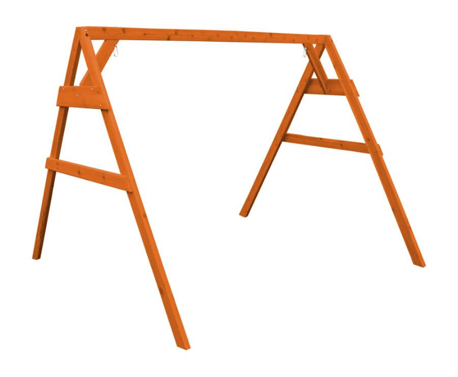 A&L Furniture 2x4 6ft A-Frame Cedar Swing Stand (Hangers Included)