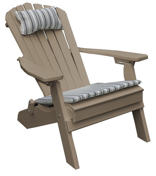 Amish A&L Furniture Folding & Reclining Recycled Plastic Adirondack Chair