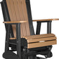 Luxcraft Outdoor Swivel Glider Chair - Chestnut Brown on Black