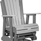 Luxcraft Adirondack Swivel Glider Chair - Dove Gray on Slate