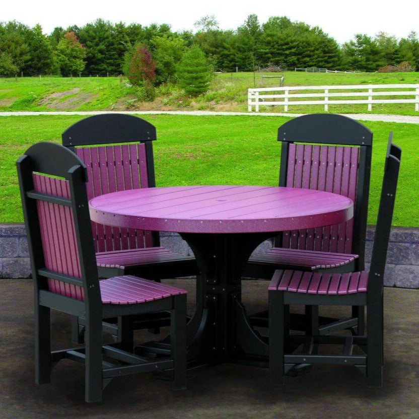 Luxcraft Poly 5 Piece Dining Set - Round Table & Dining Chairs