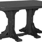 Luxcraft 4' x 6' Poly Rectangular Table - Counter Height (with umbrella hole)