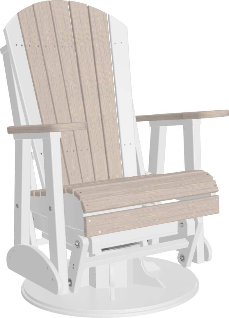 Luxcraft Outdoor Swivel Glider Chair - Birch on White