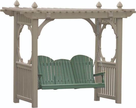 Luxcraft Vinyl and Poly Pergola Style Swing Stand - Clay