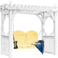 Luxcraft Vinyl and Poly Pergola Style Swing Stand - White