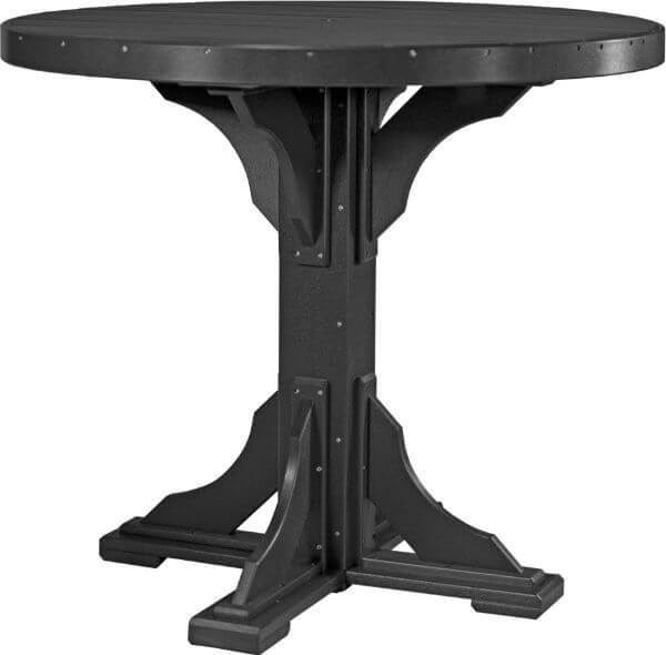 Luxcraft 4' Bar Height Poly Round Table (with umbrella hole)