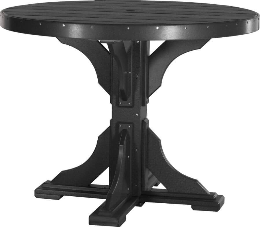 Luxcraft 4' Counter Height Poly Round Table (with umbrella hole)