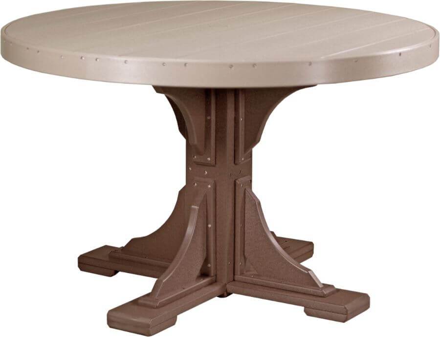 Luxcraft 4' Dining Height Poly Round Table (with umbrella hole)