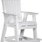 Luxcraft Recycled Plastic Adirondack Balcony Chair - Counter Height with Footrest
