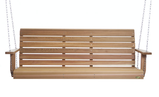 Red Cedar Wooden Porch Swing - All Things Cedar - 4ft, 5ft, 6ft